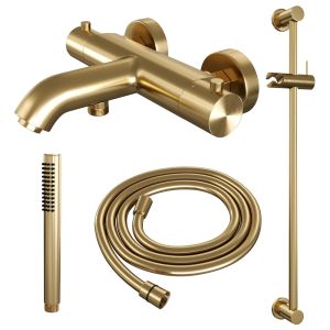 Brauer Edition 5-GG-041-1 body bath shower thermostatic mixer SET 01 gold brushed PVD