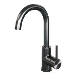 Brauer Edition 5-GM-003 high body basin mixer with swivel round spout model A gunmetal brushed PVD