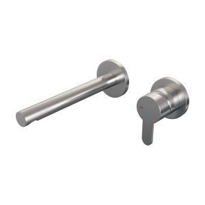 Brauer Edition 5-NG-004-S4-65 inbouw wastafelmengkraan met rechte uitloop en rozetten model D1 RVS geborsteld PVD