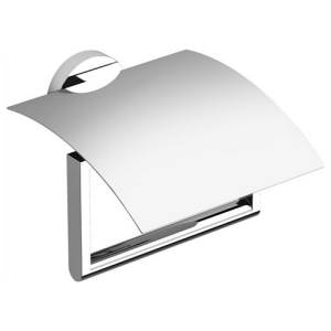 Clou Flat CL0902033 toiletrolhouder met klep chroom