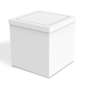 Decor Walther 0611450 DW 114 afvalbak 20x20x20cm met deksel mat wit