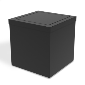 Decor Walther 0611460 DW 114 afvalbak 20x20x20cm met deksel mat zwart