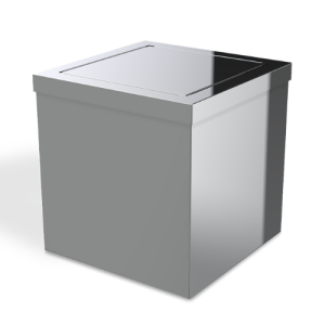 Decor Walther 0611470 DW 114 afvalbak 20x20x20cm met deksel rvs gepolijst