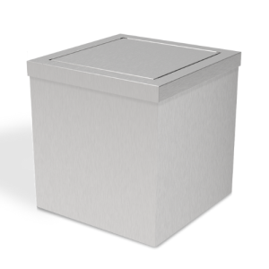 Decor Walther 0611476 DW 114 afvalbak 20x20x20cm met deksel rvs geborsteld