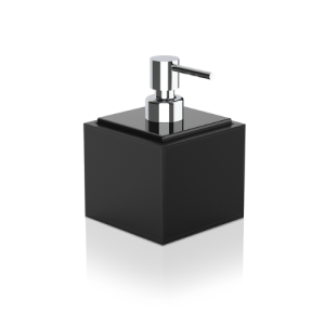Decor Walther Brownie 0937760 BROWNIE SSP zeepdispenser staand kunstleder zwart/ porselein zwart 