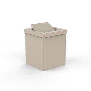 Decor Walther Brownie 0943147 BROWNIE PKMD afvalbak 30x25.5x25.5cm met deksel kunstleder zand