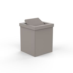 Decor Walther Brownie 0943149 BROWNIE PKMD afvalbak 30x25.5x25.5cm met deksel kunstleder taupe