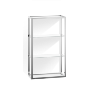 Decor Walther Corner 0702800 ET 6 glazen wand rek wit glas/ chroom