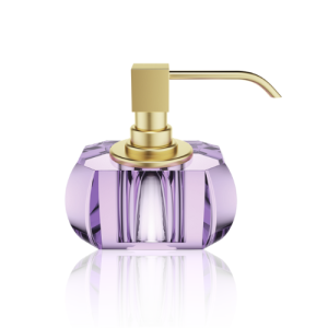 Decor Walther Kristall  0933480 KR SSP zeepdispenser Crystal violet glas - mat goud