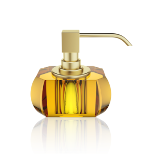 Decor Walther Kristall 0933481 KR SSP zeepdispenser Crystal amber glas - mat goud
