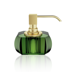 Decor Walther Kristall 0933496 KR SSP zeepdispenser Crystal groen glas - mat goud