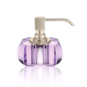 Decor Walther Kristall 0939180 KR SSP zeepdispenser Crystal violet glas - geborsteld nikkel