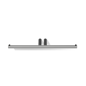 Decor Walther Mikado Tec 0520378 MK TEC TPH2 dubbele toiletrolhouder RVS geborsteld/mat zwart
