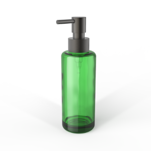 Decor Walther Porter 0863266 TT PORTER zeepdispenser groen glas mat donker metaal
