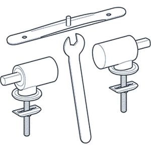Geberit 244.202.00.1 set scharnieren voor wc-zitting SC QR F260