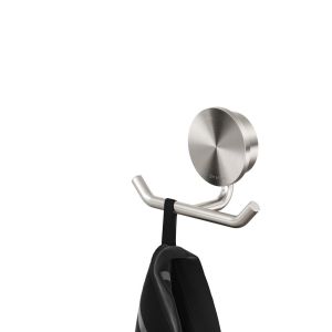Geesa Opal Brushed Stainless Steel 917215-05 handdoekhaak dubbel RVS geborsteld
