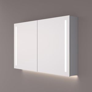 Hipp Design SPK 42060 luxe spiegelkast met verticale LED banen en indirecte LED verlichting onder 60x70x14cm