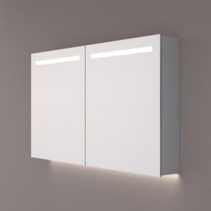 Hipp Design SPK 52100 luxe spiegelkast met horizontale LED banen en indirecte LED onder 100x70x14cm
