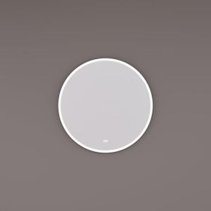 Hipp Design SPV 13007 BL KW spiegel rond in MAT ZWART met directe LED baan rondom 70x3cm