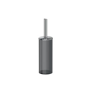 Inda Claire A7114BCR04 toiletborstelhouder met gerookt schaaltje chroom/ fumé glas