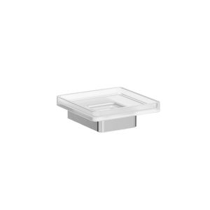 Inda Indissima A88110NS21 zeephouder met glazen schaaltje RVS geborsteld/ gesatineerd glas