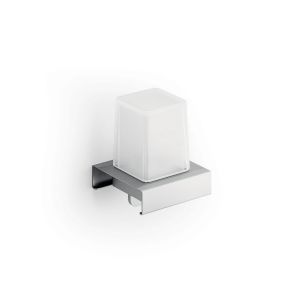 Inda Indissima A8867MNS21 zeepdispenser met hendel module 100mm RVS geborsteld/ gesatineerd glas