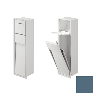 Inda MY Secret A8085AAV inbouwnis met toiletrolhouder en toiletborstelgarnituur 190x660mm mat avio