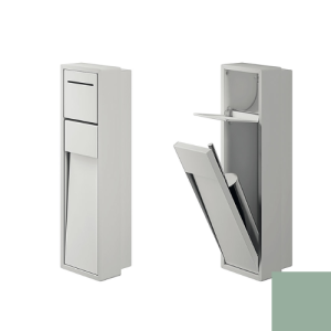 Inda MY Secret A8086AGD inbouwnis met toiletrolhouder en toiletborstelgarnituur 190x660mm mat giada