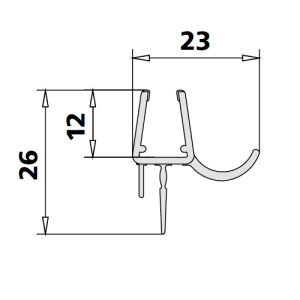 Kermi 2534118 Satz Spritzwasserdichtungen 2 x 98,5cm - 6mm