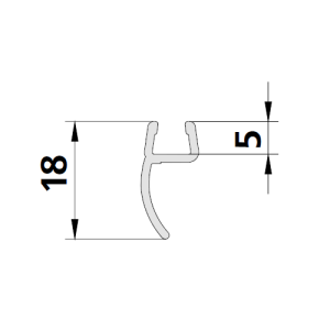 Kermi 2534970 glass seal vertical 200cm