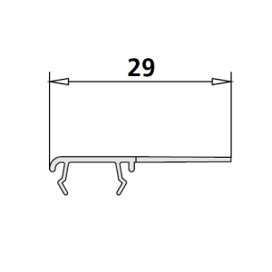 Kermi 2534973 Glasdichtung vertikal links 200cm