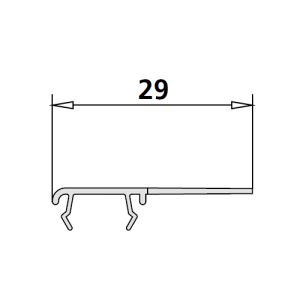 Kermi 2534974 glass seal vertical right 200cm