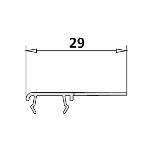 Kermi 2534976 Glasdichtung vertikal rechts 200cm