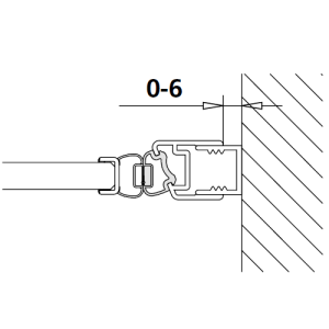 Kermi 6027961 magneetprofiel recht verticaal 200cm