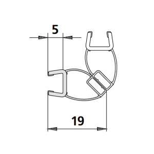 Kermi 6034734 magnetic profile 45 degrees left vertical 200cm