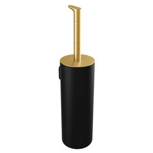 Pressalit Style PR70800 toiletborstelgarnituur geborsteld messing/ zwart