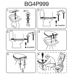 Pressalit BG4P999 1000 set vaste scharnieren chroom