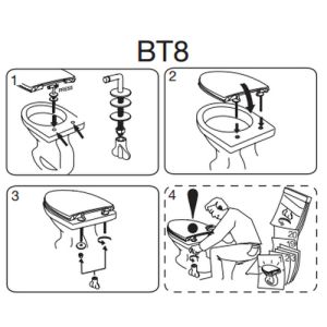 Pressalit BT8999 300 set vaste scharnieren chroom