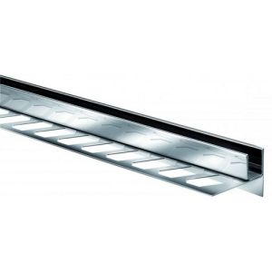 Blanke Aqua Keil Glas 1932840120L glas afsluitprofiel 1200x37mm links RVS verchroomd