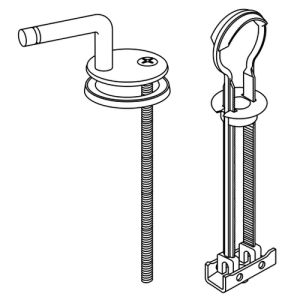 Pressalit DA9999 300+ set vaste scharnieren chroom