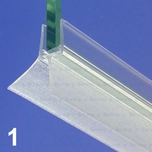 Exa-Lent Universal DS011005 - G05021100 helder doucheprofiel 2 flapjes 100cm - 5mm