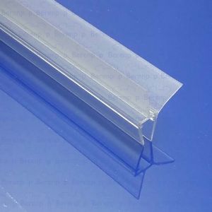 Exa-Lent Universal monsterstukje doucherubber type DS01 - 2cm lengte en geschikt voor glasdikte 5mm - 2 flapjes