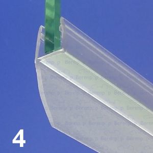 Exa-Lent Universal monsterstukje doucherubber type DS04 - 2cm lengte en geschikt voor glasdikte 5mm - 1 flap
