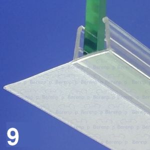 Exa-Lent Universal DS0910010 - G10014100 helder doucheprofiel 1 flap horizontaal 100cm - 10mm