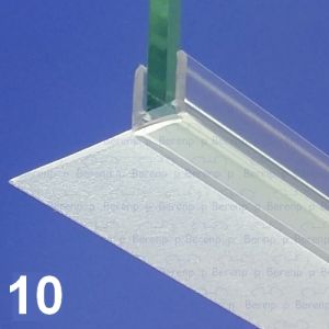 Exa-Lent Universal DS101005 - G05013100 helder doucheprofiel 1 flap horizontaal 100cm - 5mm