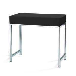 Decor Walther 0503205 DW 66 zitbankje chroom/ kunstleder zwart