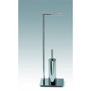 Decor Walther 0505700 Straight 6 toiletborstelhouder / toiletrolhouder standaard chroom