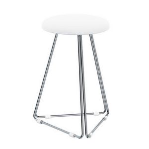 Decor Walther 0508704 DW 71 krukje chroom/ kunstleder wit