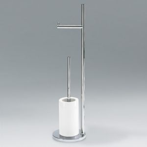 Decor Walther 0838400 DW 6700 toiletborstelhouder/ toiletrolhouder standaard chroom