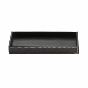 Decor Walther Brownie 0930160 BROWNIE TAB L schaal/ tray kunstleder zwart